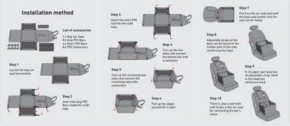 Dog Car Seat Puppy Portable Pet Booster Car Seat - Image 6