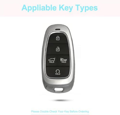 for Hyundai Key Fob Cover with Keychain, 5 Buttons - Image 3