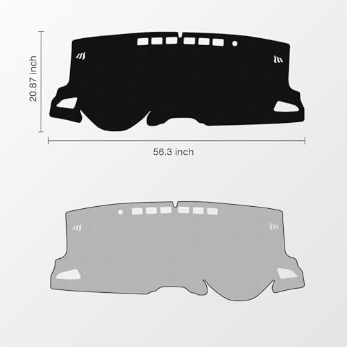 KUST Black Dash Cover for Toyota Corolla 2019-2024 2025 2026, Hatchback Left - Image 2