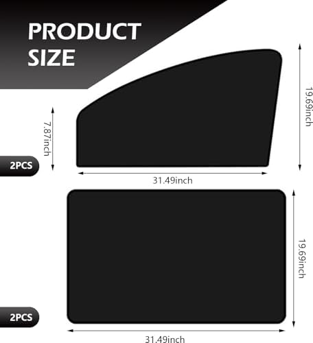 Opuwei Car Side Window Sun Shade, Universal Sun Protection Curtain - Image 2