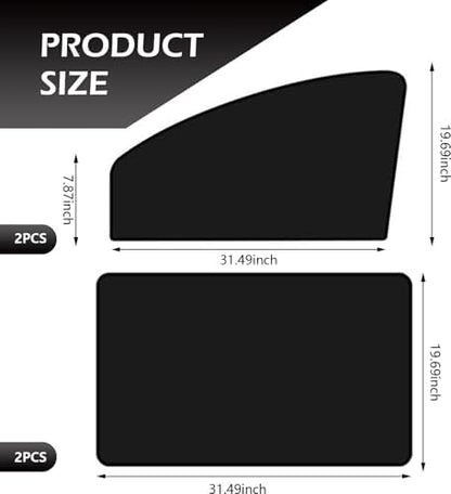 Opuwei Car Side Window Sun Shade, Universal Sun Protection Curtain - Image 2