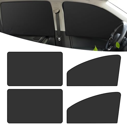 Tesnaao 4 PCS Car Side Window Sun Shade Replacement, 33CM x 48CM x 62CM Front by Tesnaao