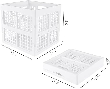 Eslite 3-Pack Collapsible Plastic Storage Crates, Foldable Crates - Image 4