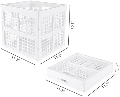 Eslite 3-Pack Collapsible Plastic Storage Crates, Foldable Crates - Image 4