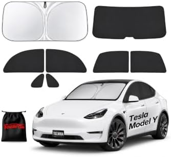 9PCS Car Window Shades for Tesla Model Y 2019-2024, Full Set Windshield Side by Unknown
