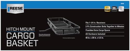 Reese Towpower 63155 Rambler™ Hitch Mount Cargo Carrier, 48 Inch x 20 Inch - Image 6