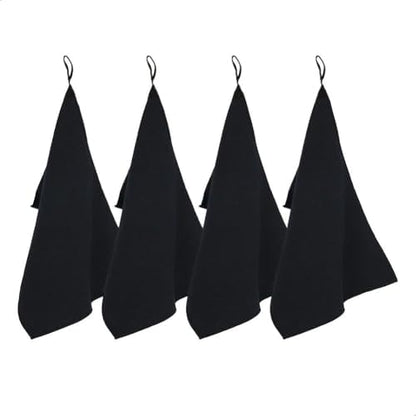 watchget Microfiber Cleaning Cloth, Barista Micro Towels 4 Pack Black by watchget