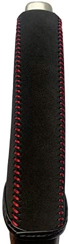 Loncky Black Genuine Leather Handbrake Cover - Image 3