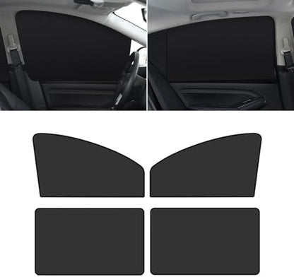 4 PCS Car Side Window Sun Shade, 24.40In x 18.89In x 12.99In Front Window Sun by Flygun