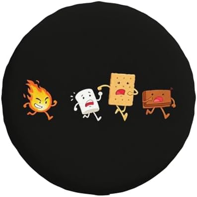 Spare Tire Cover with Marshmallow Campfire Pattern Wheel Covers 17inch by Unknown