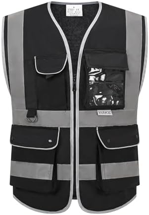 XIAKE Reflective Safety Vest for Men & Women High Visibility Class 2 Vest by XIAKE