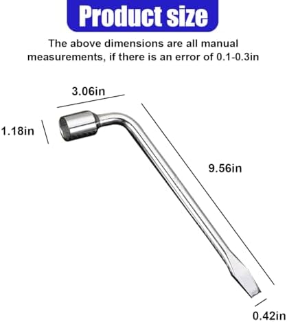 22mm Car Spare Tire Lug Wrench, L-Type Auto Tire Replacement Tool - Image 2