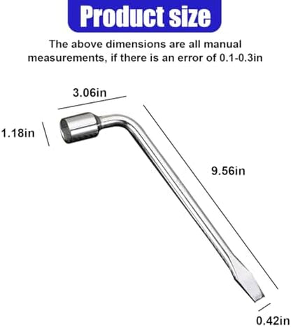 22mm Car Spare Tire Lug Wrench, L-Type Auto Tire Replacement Tool - Image 2
