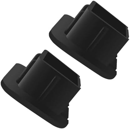 2 Pack Trailer Hitch Cover 2 Inch Black Rubber Tow Receiver Tube Plug Cap Fits by Sikawai
