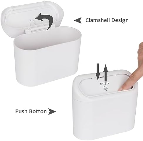 Accmor Car Trash Can with Lid, Vehicle Dustbin Garbage Organizer Holder with - Image 3