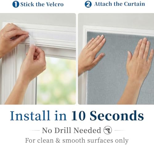 100% Blackout Self Adhesive Portable Curtains - Image 3