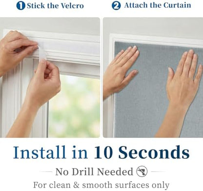 100% Blackout Self Adhesive Portable Curtains - Image 3