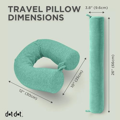 Dot&Dot Twist Memory Foam Travel Pillow, Bendable Neck Pillow - Image 6