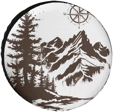 Heavy Duty Spare Tire Cover 18 Inch Mountains by HighonHi