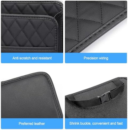 Car Seat Back Organizer, Leather Multipurpose Collapsible Vehicle Backseat - Image 3