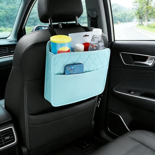 Car Seat Back Organizer, Leather Automotive Backseat Hanging Storage Pocket - Image 5