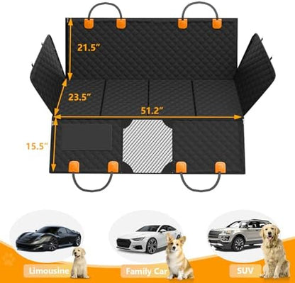 PETICON Dog Car Seat Cover for Back Seat, Hard Bottom Back Seat Extender - Image 3