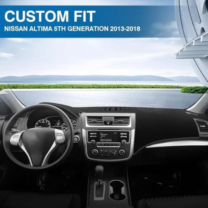 KUST Black Dash Cover for Nissan Altima L33 2013-2018 Non-Slip Dashboard Cover - Image 3