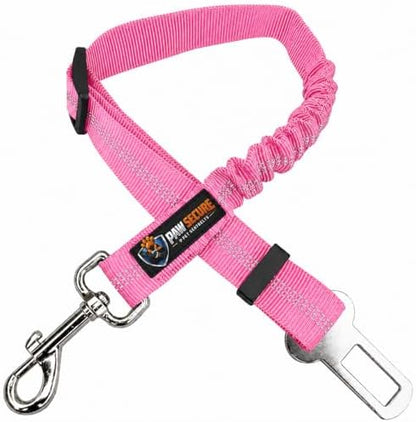 Dog Seat Belts, Durability Retractable Dog Car Harness Adjustable Bungee Saftey by PAWSECURE