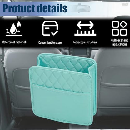 Car Seat Back Organizer, Leather Automotive Backseat Hanging Storage Pocket - Image 3