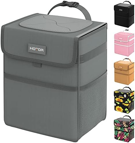 HOTOR Car Trash Can, Leak-Proof Car Organizer, Light Grey by HOTOR