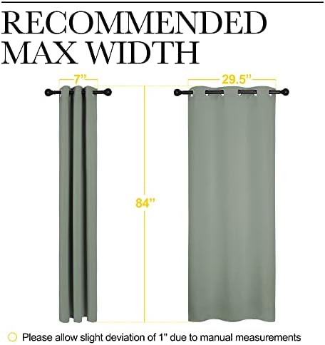 NICETOWN Window Curtain Panels, 1 Pair, 34 by 84-inch, Sage Green - Image 7