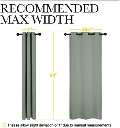 NICETOWN Window Curtain Panels, 1 Pair, 34 by 84-inch, Sage Green - Image 7