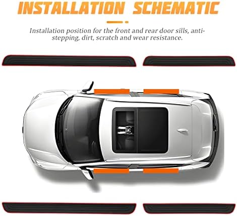 AICEL Car Door Sill Plate Protectors, Universal Car Door Entry Decoration - Image 4