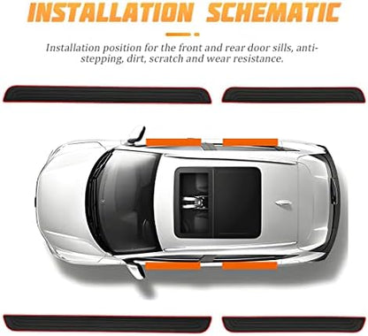 AICEL Car Door Sill Plate Protectors, Universal Car Door Entry Decoration - Image 4