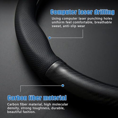 gunhunt 1 Pack Car Breathable Steering Wheel Cover, Carbon Fiber Non-Slip - Image 3