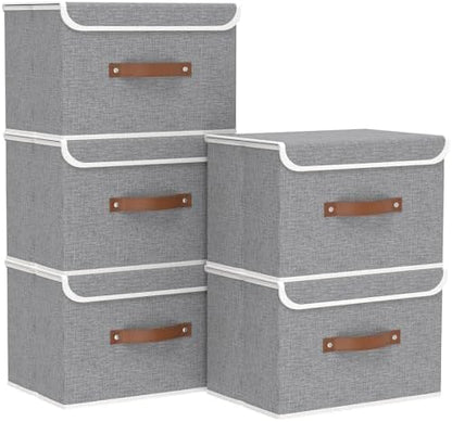 Yawinhe Storage Bins with Lids, 17.7x11.8x11.8in by Yawinhe