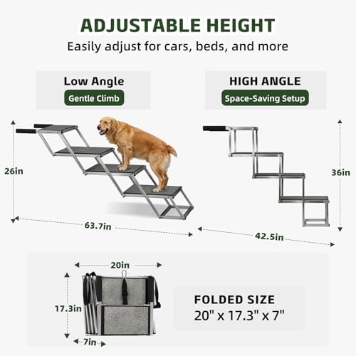 Dog Stairs for Large Dogs, ''   Foldable Dog Ramp for Car - Image 5