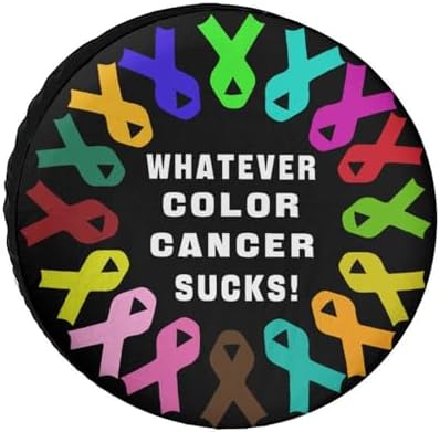 Whatever Color Cancer Sucks Tire Covers, Dust-Proof Weatherproof Wheel Covers by Unknown