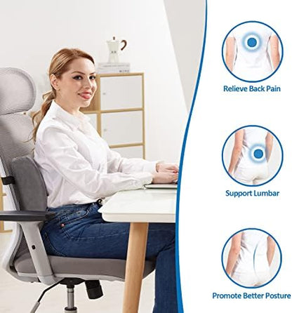 SAIREIDER Lumbar Pillow, Memory Foam Office Chair Back Support Pillows Back - Image 3