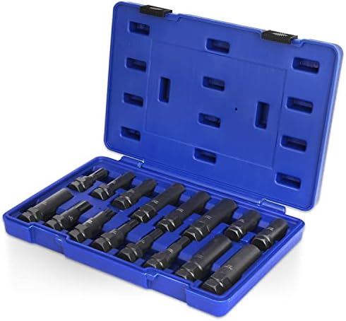 PlatinumEdge Lug Nut Key Set, 16 Pieces SAE & Metric Wheel Lock Removal Tool Kit by Platinumedge