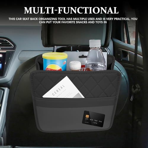 Car Seat Back Organizer, Car Organizers and Storage, Leather Multipurpose - Image 5
