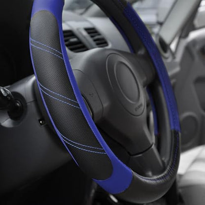 Elantrip Steering Wheel Cover Leather 14 1/2 to 15 inch Universal Padded Soft - Image 3