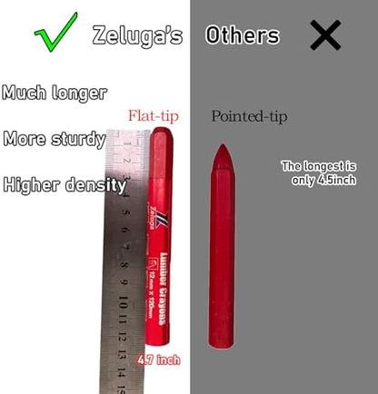 Zeluga 4.7in. x 0.47in. Hex Shape Industrial Lumber Marking Crayons - Image 6
