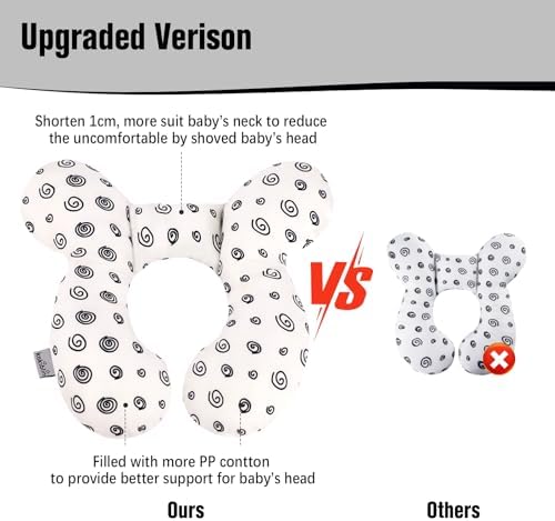 KAKIBLIN Baby Neck Pillow, Baby Head Support Pillow, Infant Neck Pillow - Image 5