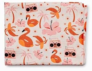 Wildflowers Microfiber Kitchen Towels | Flamingo Flowers | Waffle Fabric Tea - Image 3