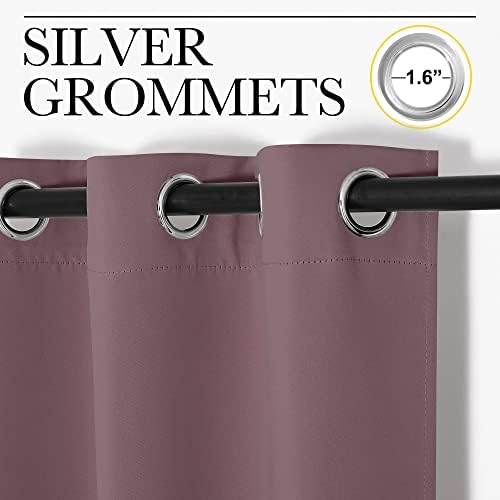 NICETOWN Dry Rose Blackout Curtains 86" Long - Image 3