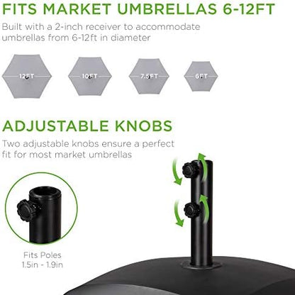 Best Choice Products 123lb Capacity Fillable Mobile Umbrella Base Heavy Duty - Image 6