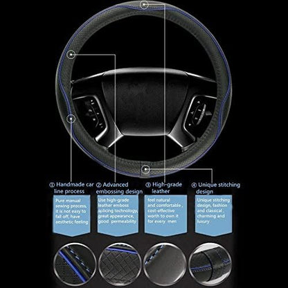 ESEWALAS Universal Car Steering Wheel Cover, Anti-Slip Leather Steering Wheel - Image 6