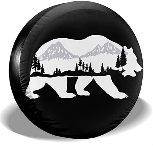 Bear and Mountain Spare Tire Cover Wheel Protectors Tyre Covers Waterproof by Gwomo