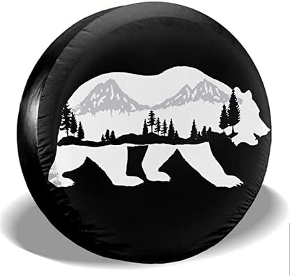 Bear and Mountain Spare Tire Cover Wheel Protectors Tyre Covers Waterproof by Gwomo